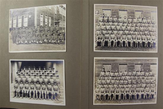 A collection of Japanese WWII military photographs, 11 x 9 cm